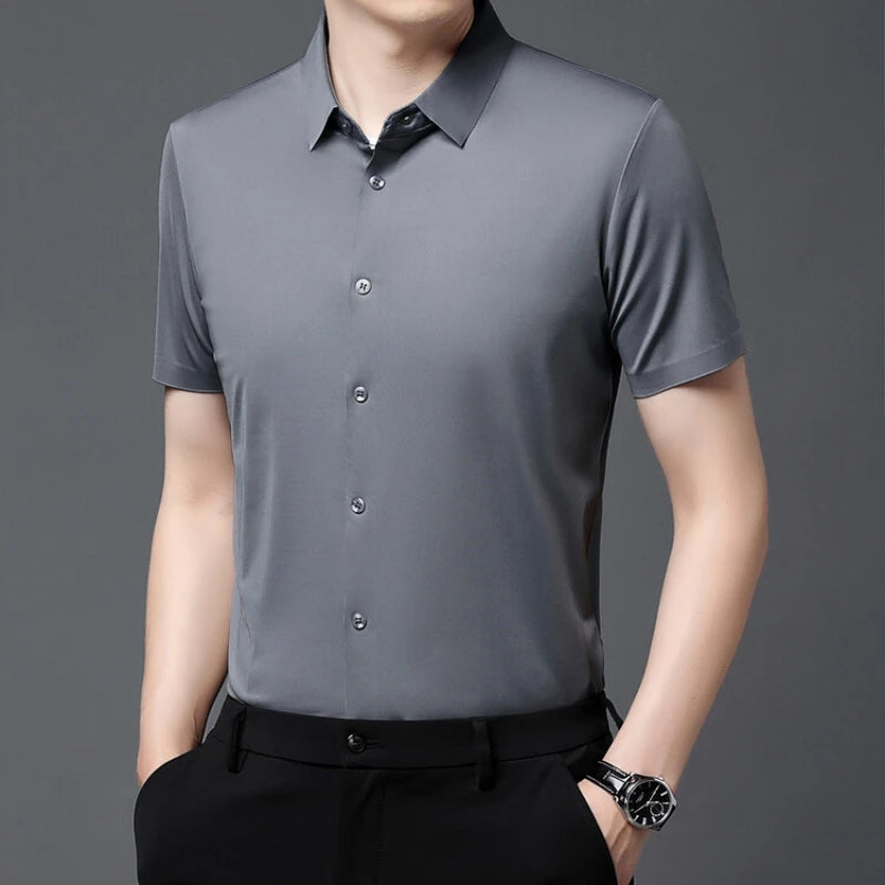 Camisa Masculina Elástica Casual