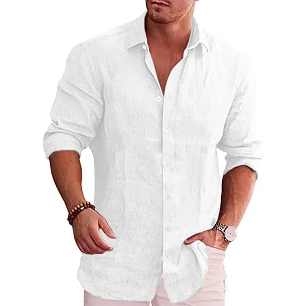 Camisa Masculina de Linho Algodão: Conforto e Estilo Casual