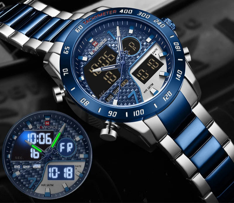 Relógio Masculino Naviforce Luxo Militar Digital