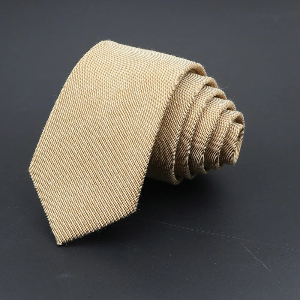 Gravatas de lã artesanais de algodão sólido original de alta qualidade gravata masculina listrada gola estreita slim caxemira acessórios de gravata casual