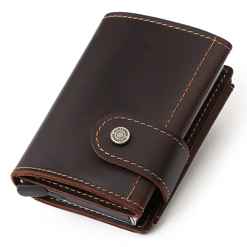 Porta Cartão de Crédito Masculino Café- Loja Melanio