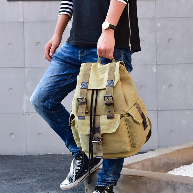 Mochila Masculina de Lona Didabear - Estilo e Praticidade