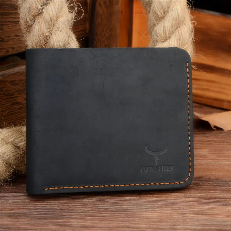 Carteira Masculina de Couro Vintage COWATHER