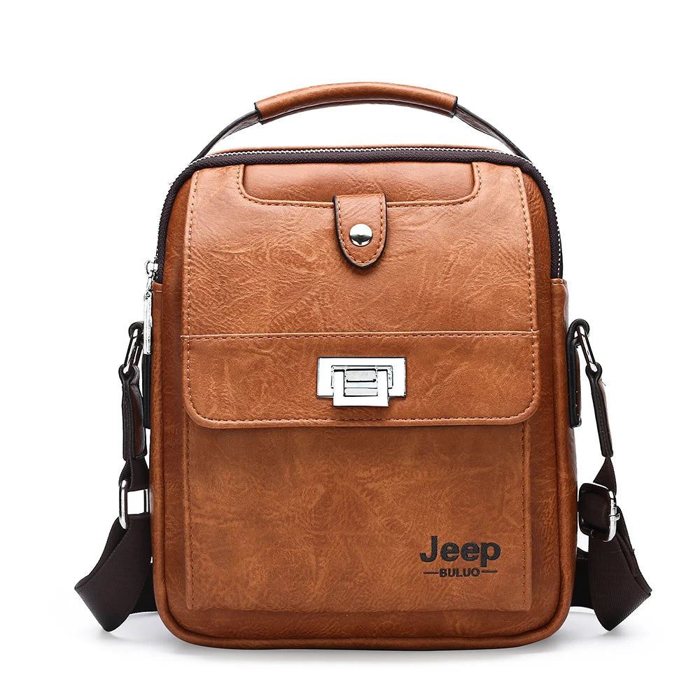 Bolsa de Ombro em Couro PU Masculina-Loja Melanio