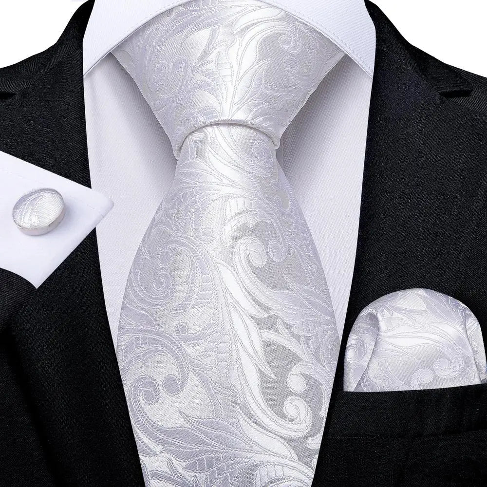 Conjunto Luxo Gravata Seda Floral