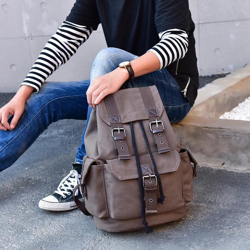 Mochila Masculina de Lona Didabear - Estilo e Praticidade