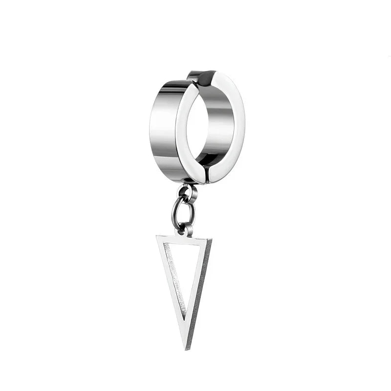 Brinco de Argola Huggie sem Piercing em Aço Inoxidável