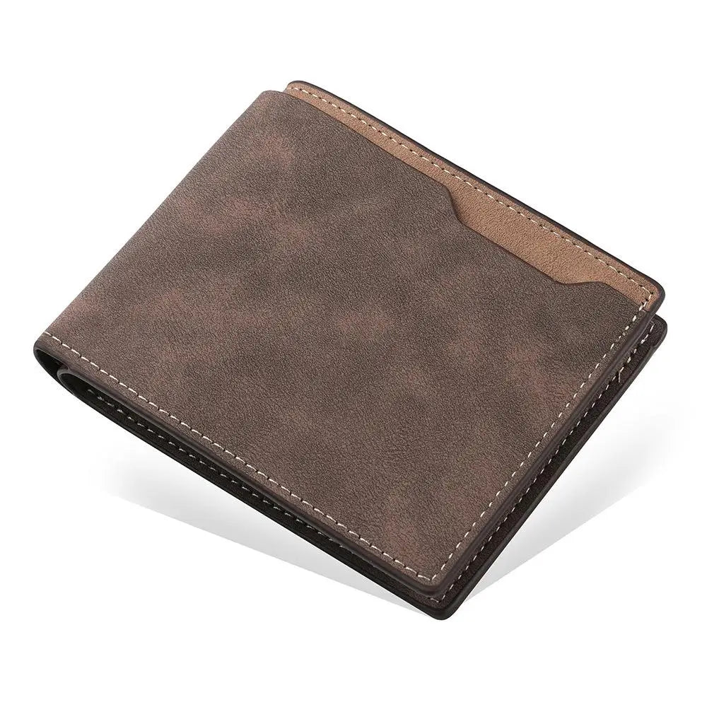 Carteira Masculina Slim de Couro PU Multifuncional
