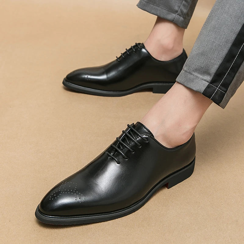 Sapato de Couro Masculino,Sapato Preto Masculino-Loja Melanio