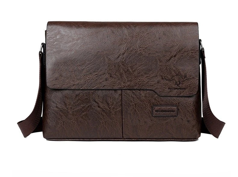 Bolsa Masculina de Couro PU para Negócios e Estilo