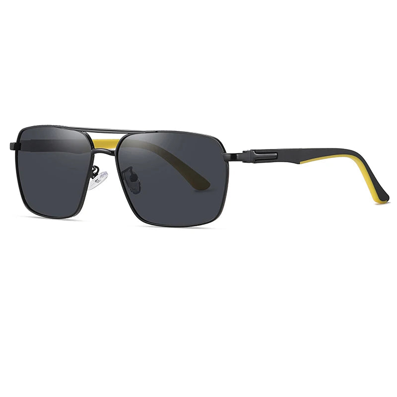 Óculos de Sol Masculino Polarizado UV400 com Armação de Metal