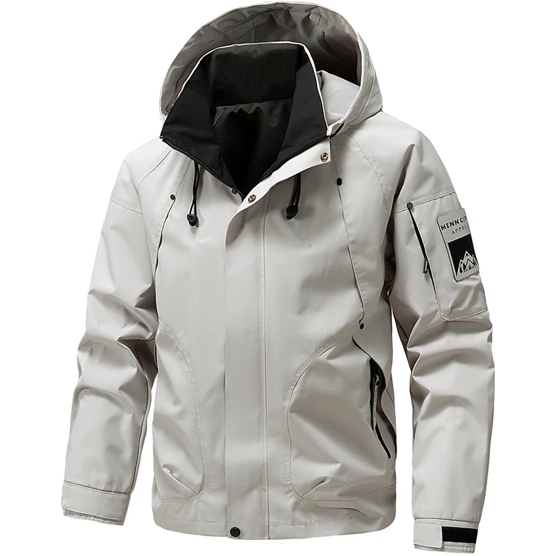 Jaqueta Softshell Impermeável Masculina com Capuz