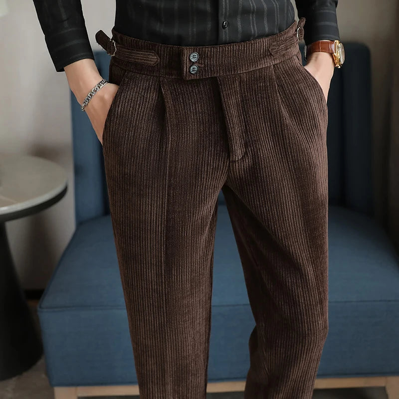 Calças Masculinas Luxo Slim Fit