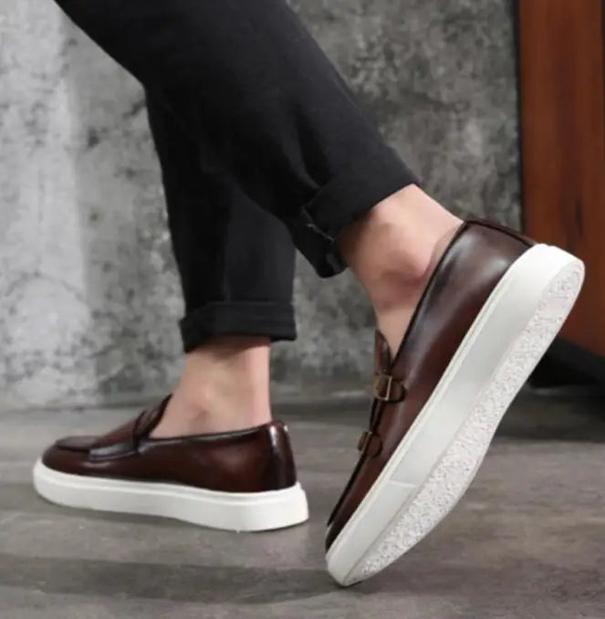 Sapato Social Masculino Monk em Couro,Sapato Social Masculino em Couro-Melanio