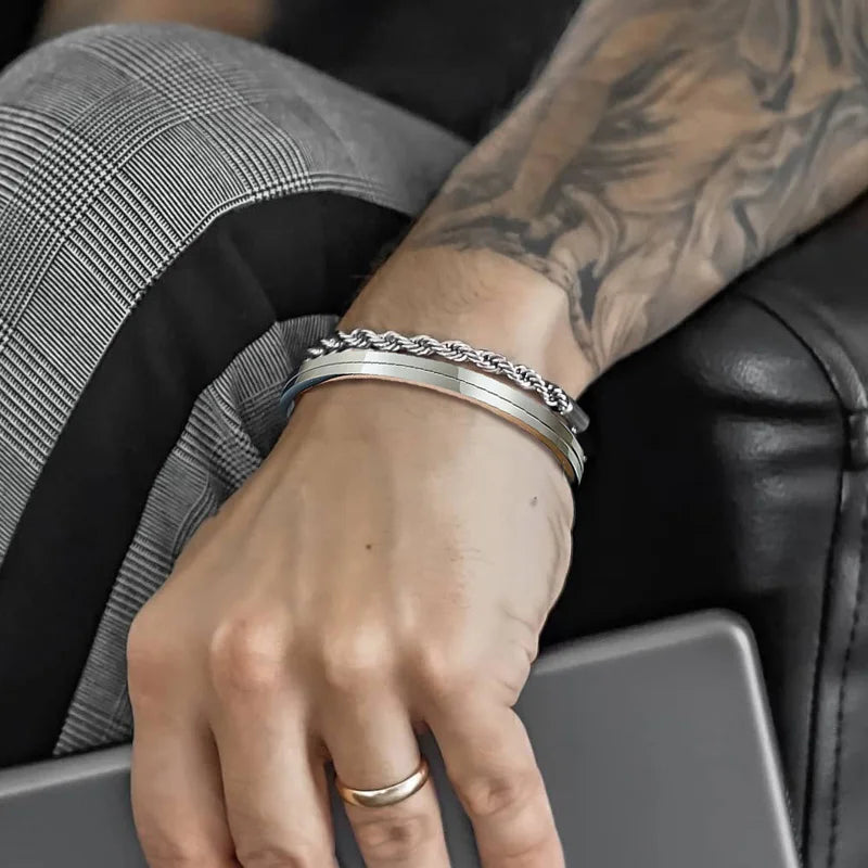 Pulseiras Homem,Pulseira Prata Masculina-Loja Melanio