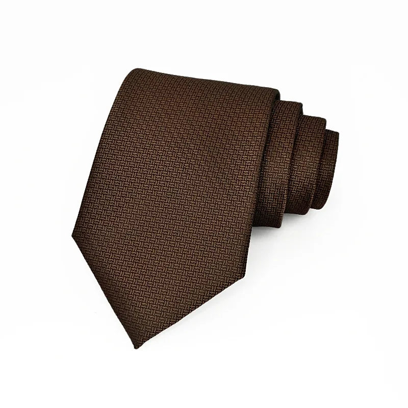 8cm de largura cor sólida escuro listrado pescoço gravatas para homens na moda senhores formal marrom vinho gravata festa de casamento terno smoking cravat