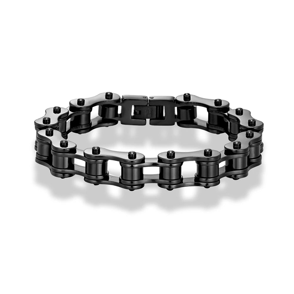 Pulseira MKENDN Punk Rock Corrente de Bicicleta 18k Ouro