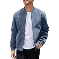 Jaqueta Masculina Casual de Camurça com Zíper