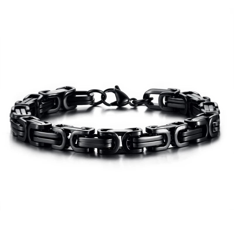 Pulseira Masculina Corrente Preta- Melanio