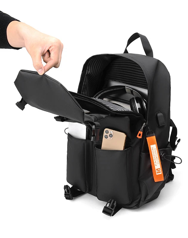 Mochila Masculina de Luxo Impermeável para Laptop 15.6