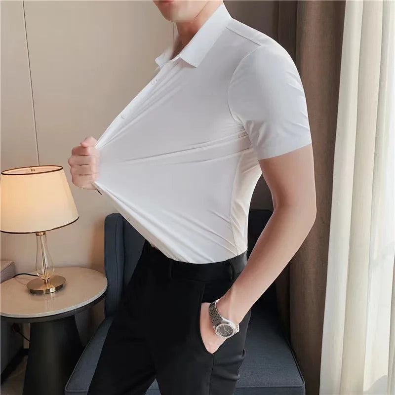 Camisa Masculina Elástica Casual