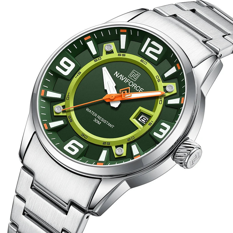 Relógio Masculino Naviforce Luxo à Prova D'Água 2024