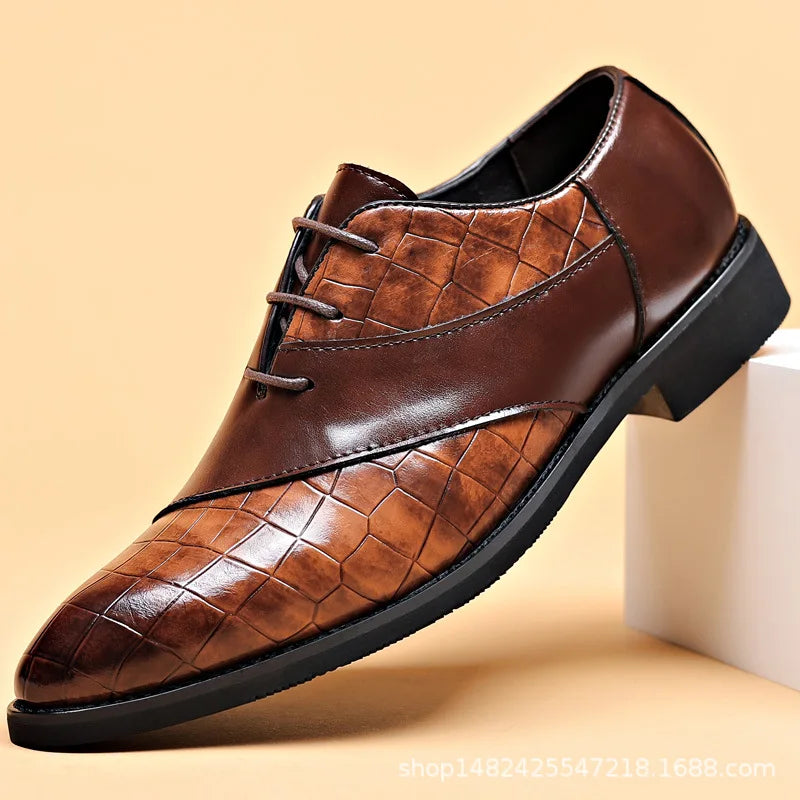 Sapato Derby Masculino Democrata,Sapato Social Masculino Bico Redondo Democrata-Melanio