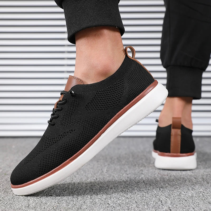 Sapatos Masculinos de Malha Leves e Confortáveis