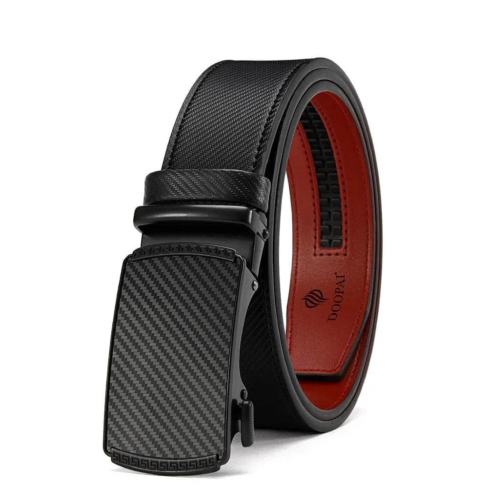Cinto Masculino de Couro com Fivela Automática - Elegância e Praticidade
