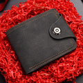Carteira Masculina Vintage de Couro PU Slim Multifuncional
