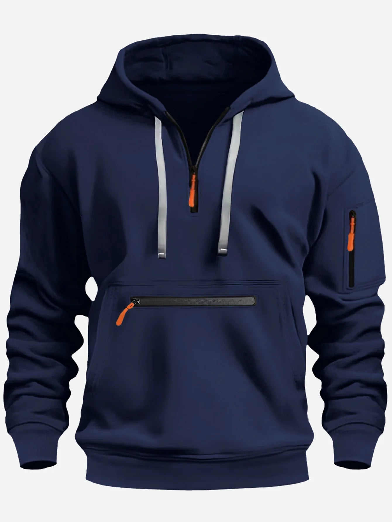 Camisola Masculina de Velo Militar com Zíper - Estilo e Conforto