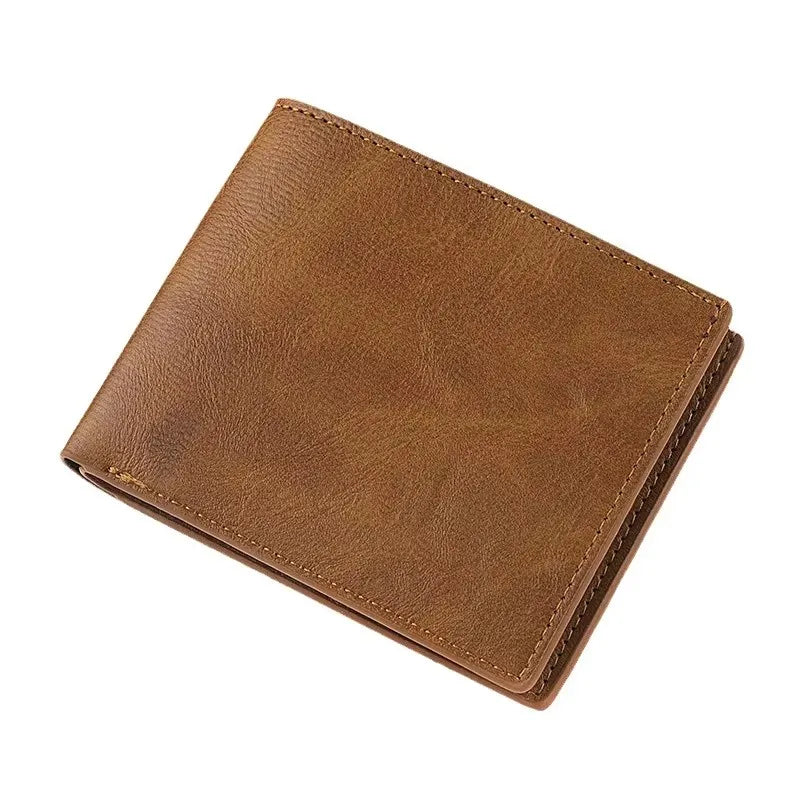 Carteira Masculina Clássica de Couro PU com Zíper