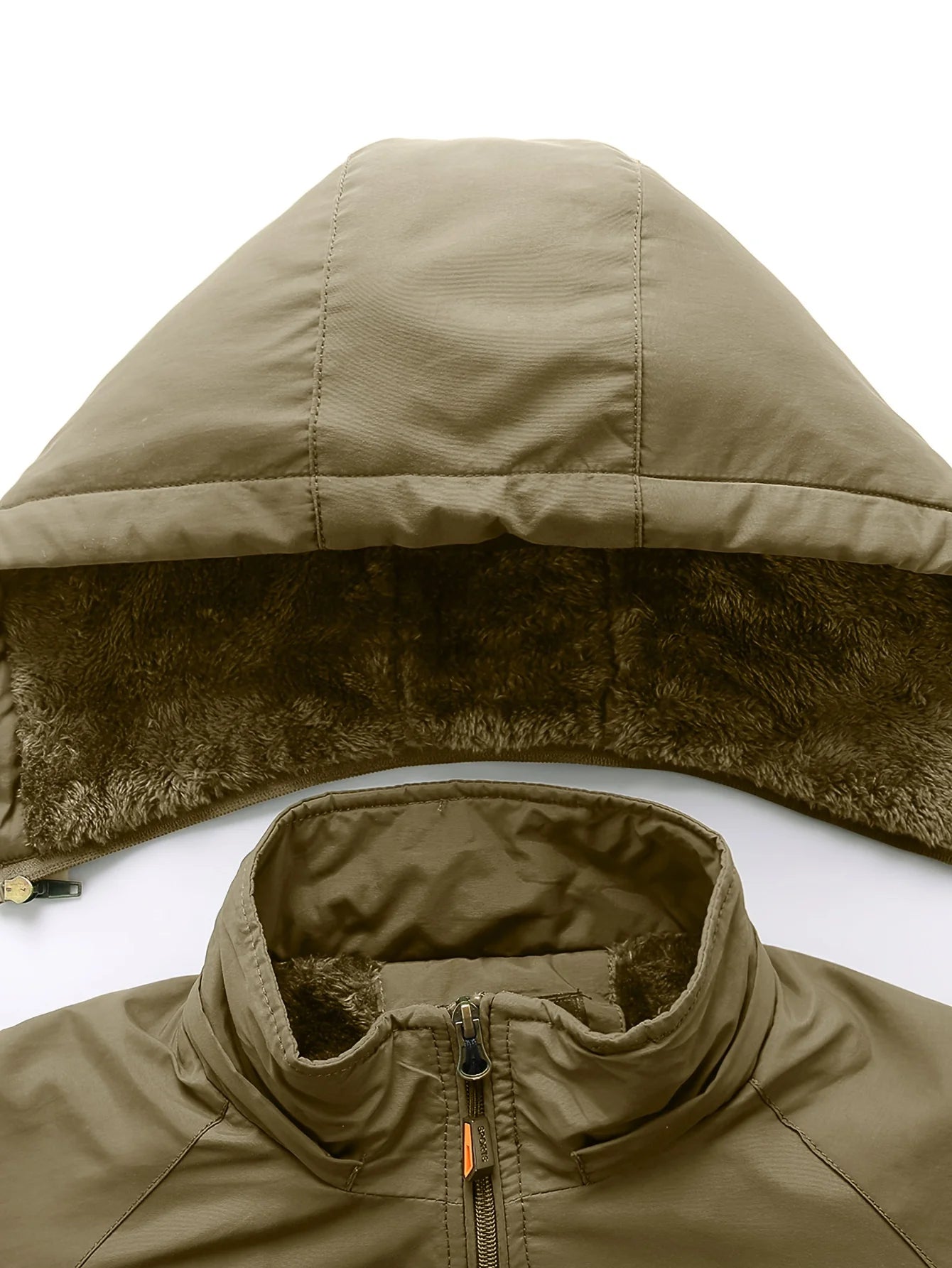 Jaqueta Parka Masculina com Capuz e Forro de Cashmere