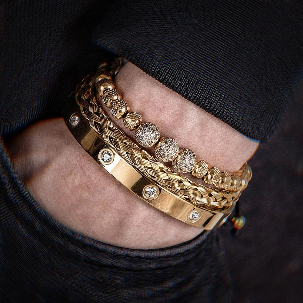 Pulseira de Contas Masculina-Loja Melanio