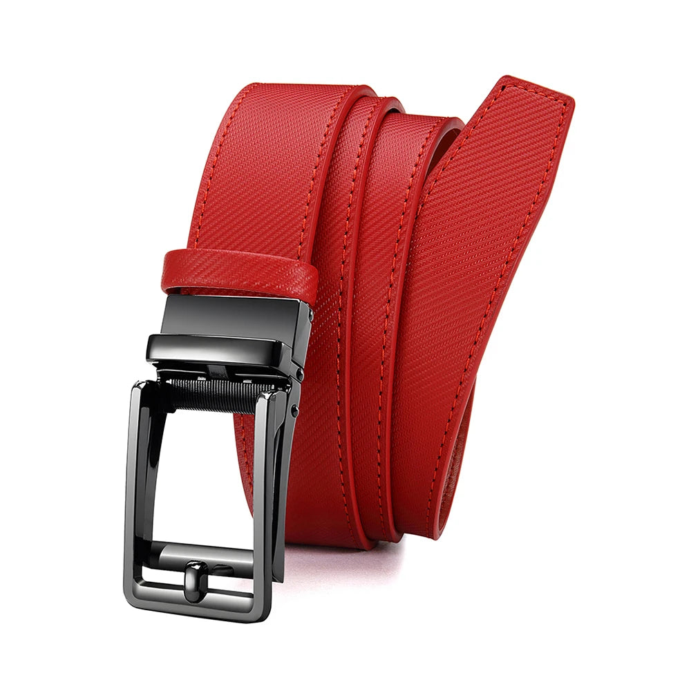Cinto Masculino de Couro com Fivela Deslizante Elegante