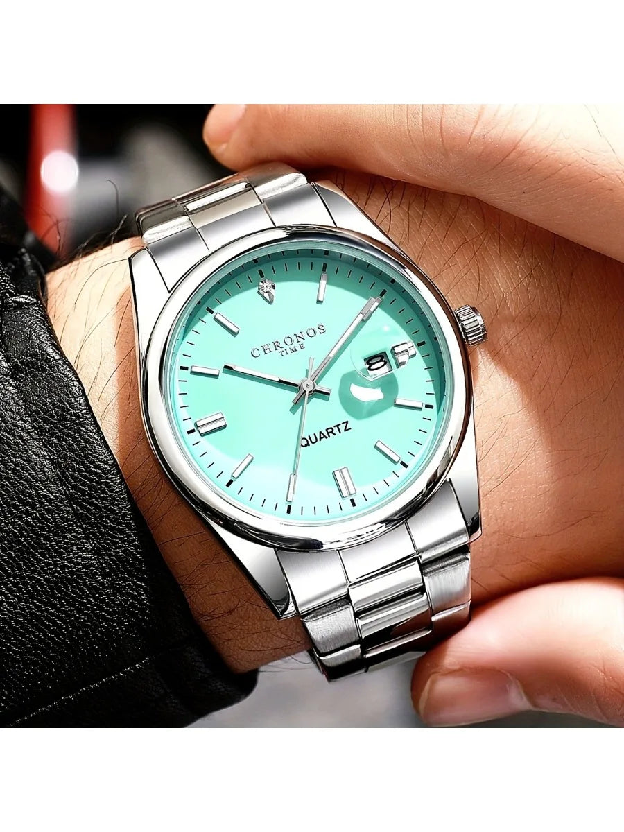 Relógio Masculino Chronos Luxo Quartzo à Prova D'Água