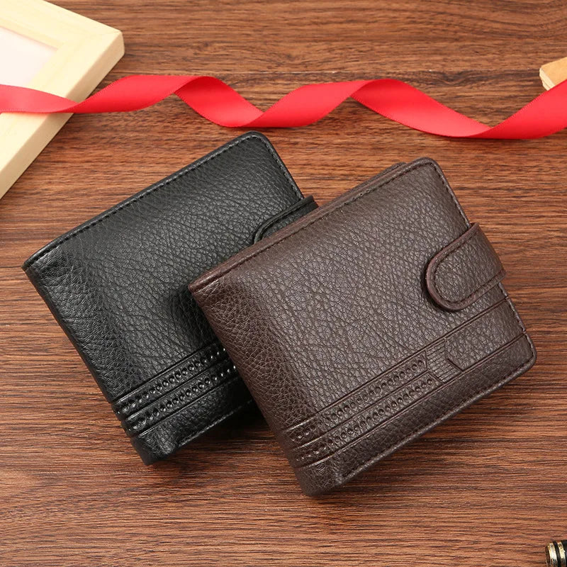Carteira Masculina Slim de Couro com Porta-Cartões