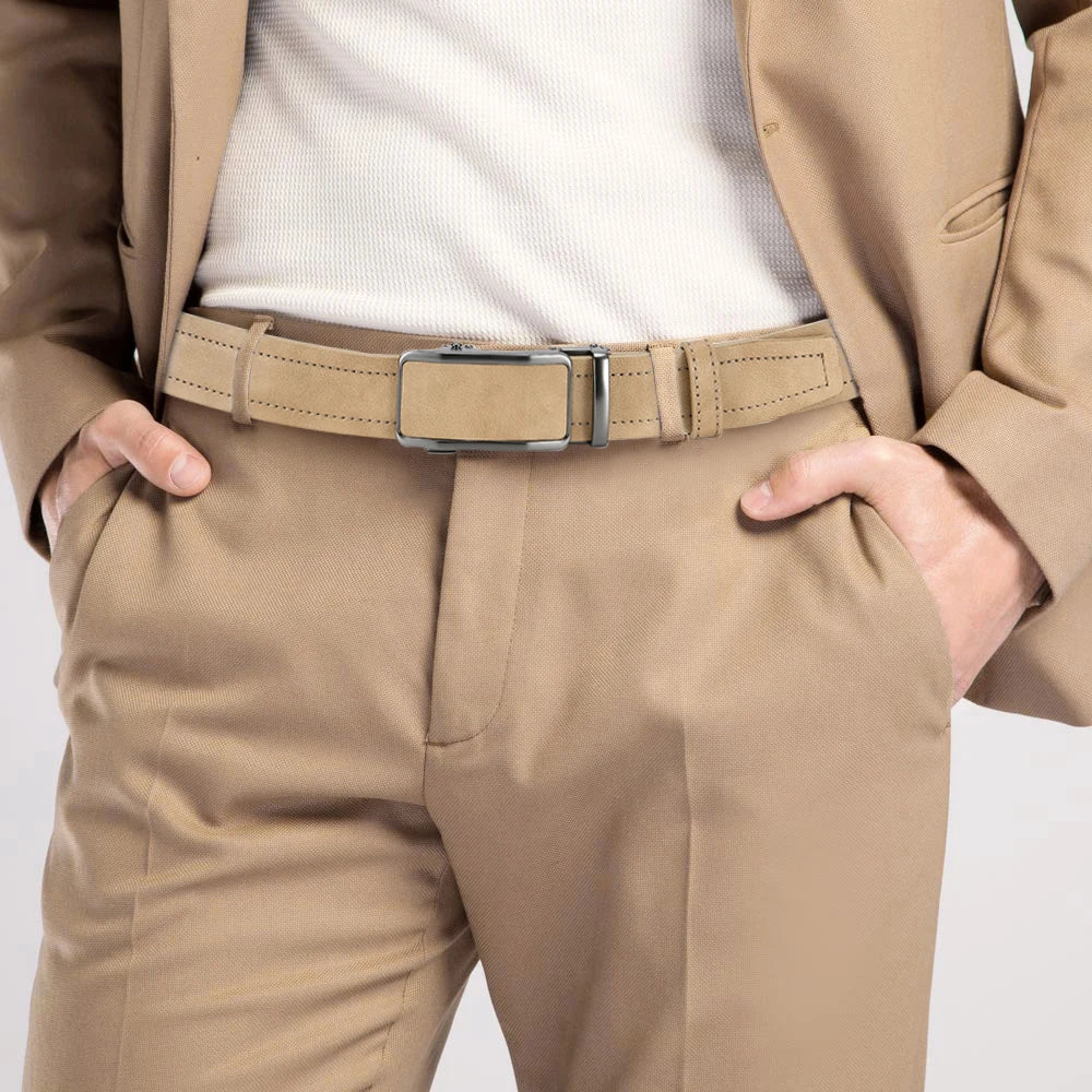 Cinto Masculino de Fivela Automática em Couro Premium