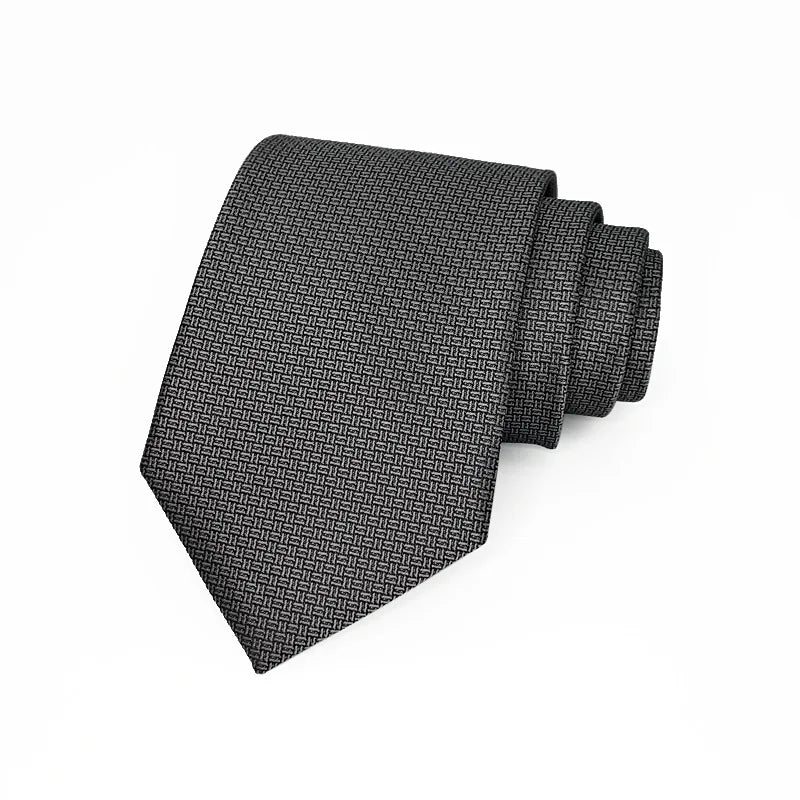 8cm de largura cor sólida escuro listrado pescoço gravatas para homens na moda senhores formal marrom vinho gravata festa de casamento terno smoking cravat