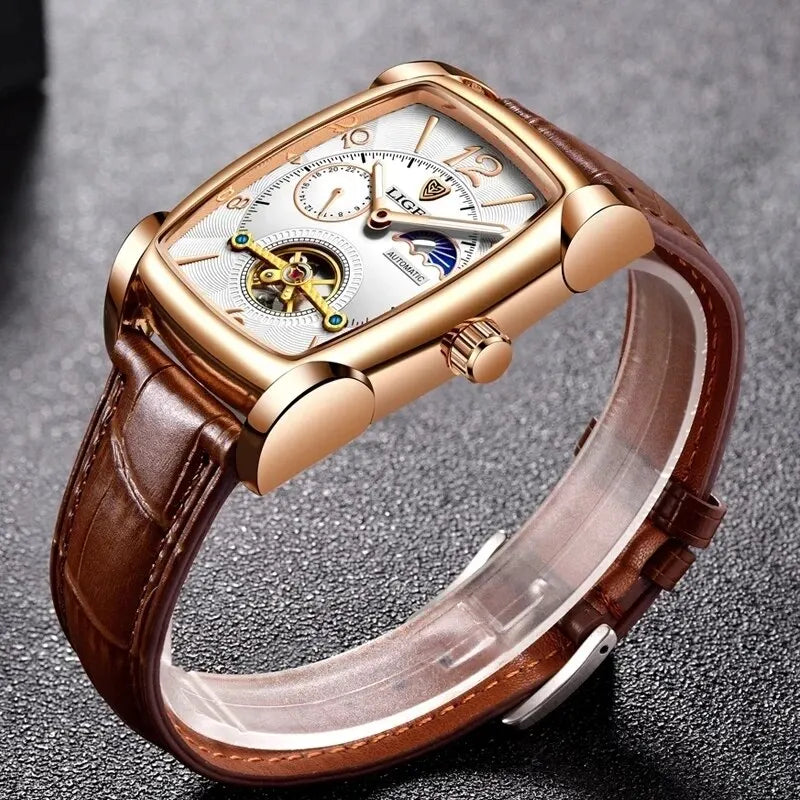 Relógio Automático Masculino LIGE - Elegância e Precisão