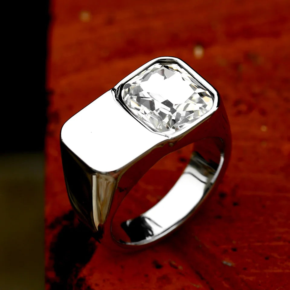 Beier 2024 novo design exclusivo 316l aço inoxidável branco preto ônix pedra anel preto ônix masculino anel simples moda jóias presente