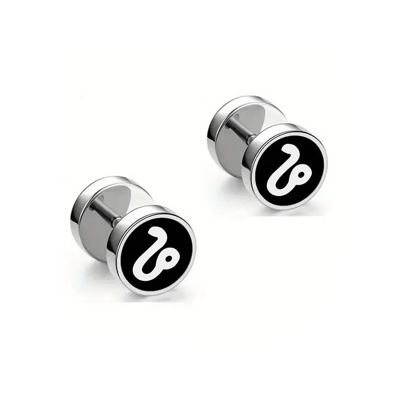 Brincos Masculinos de Aço Inoxidável com Constelações
