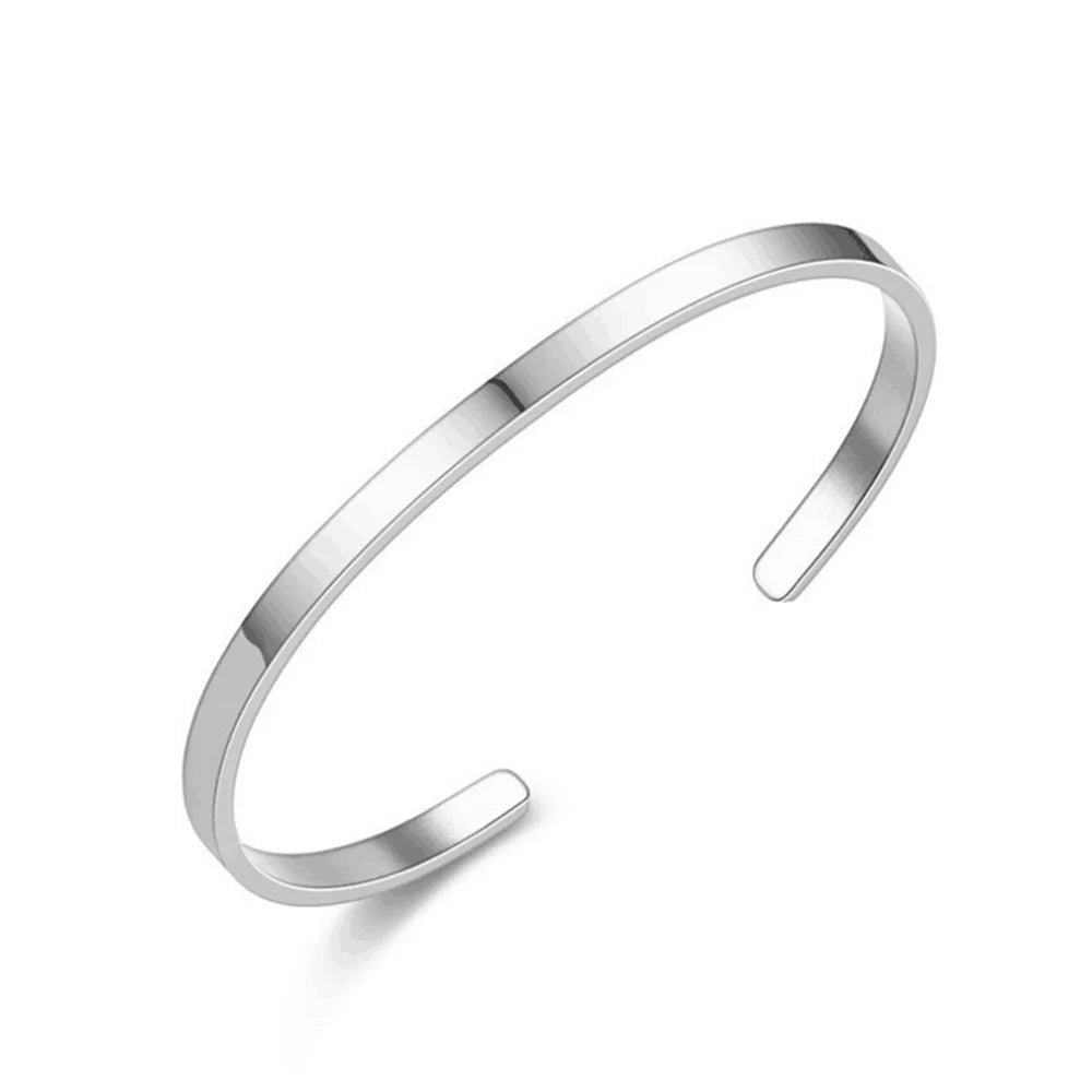Pulseira de punho ajustável de aço inoxidável para homens simples multi-camada correspondência pulseira moda jóias na moda acessórios masculinos