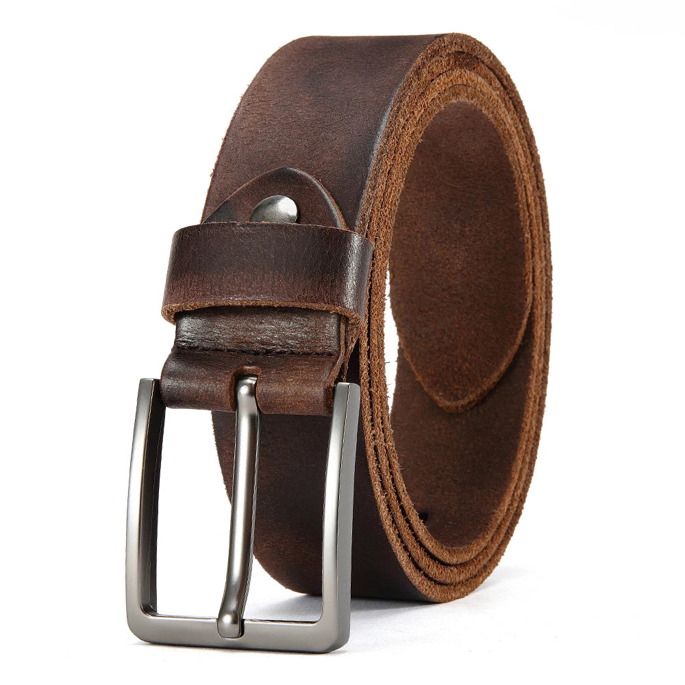Cinto de Couro Masculino com Fivela Elegante