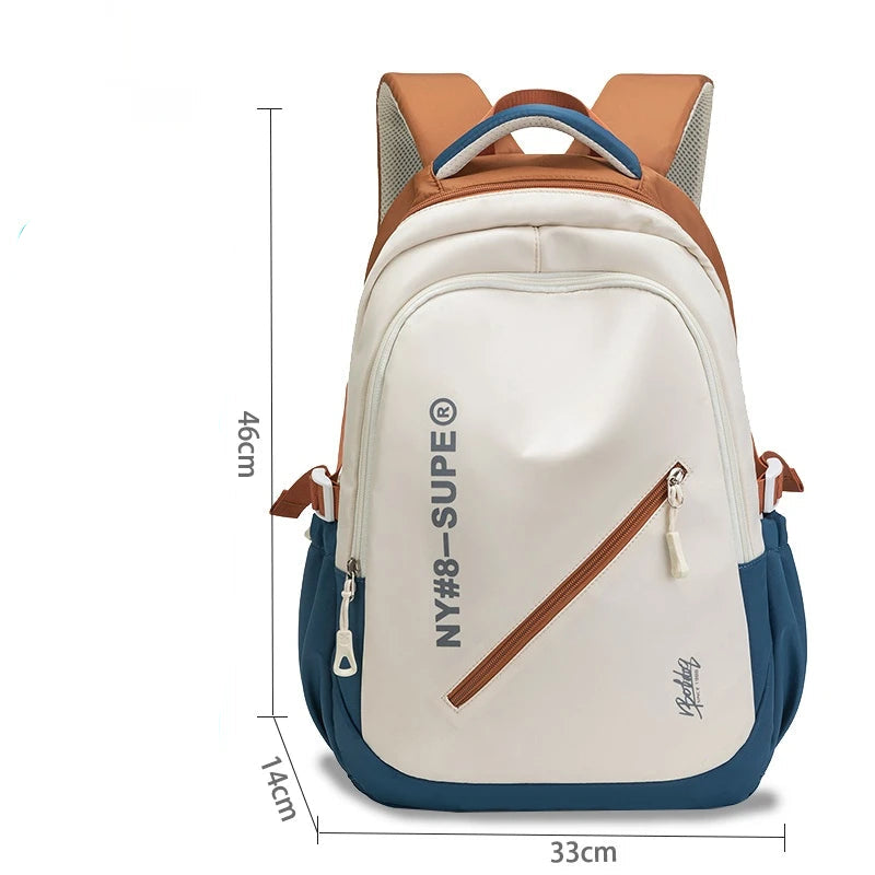 Mochila de Alta Capacidade em Nylon para Estudantes