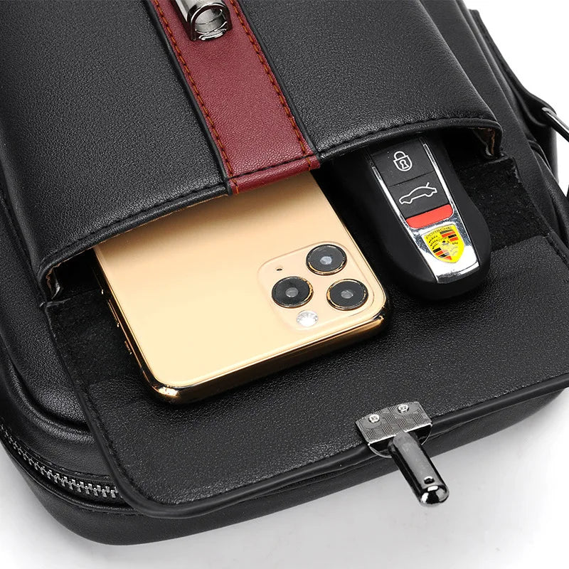 Bolsa Antifurto Masculina,Bolsa de Ombro Antifurto-Loja Melanio