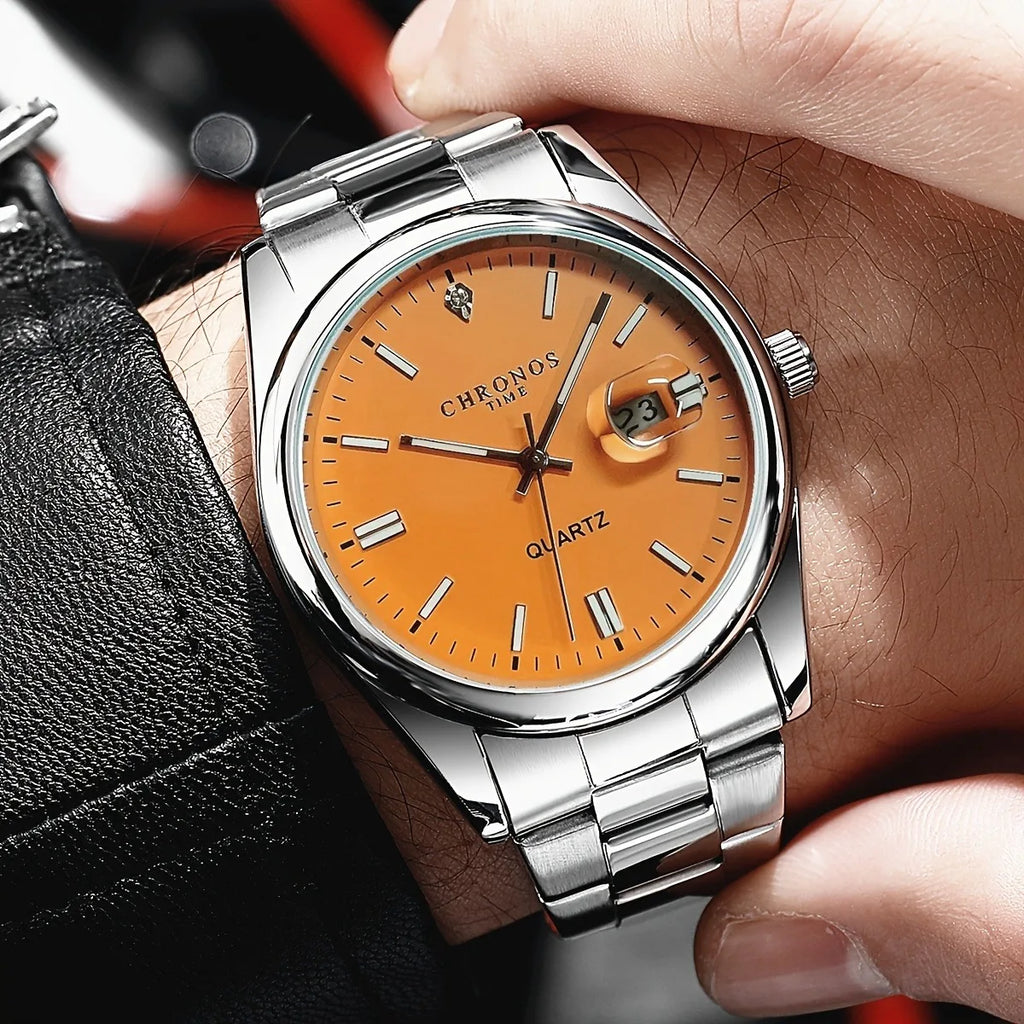 Relógio Masculino Chronos Luxo Quartzo à Prova D'Água