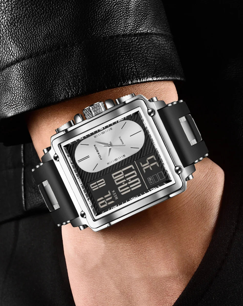 Relógio Masculino Foxbox Cronógrafo Luxo à Prova D'Água