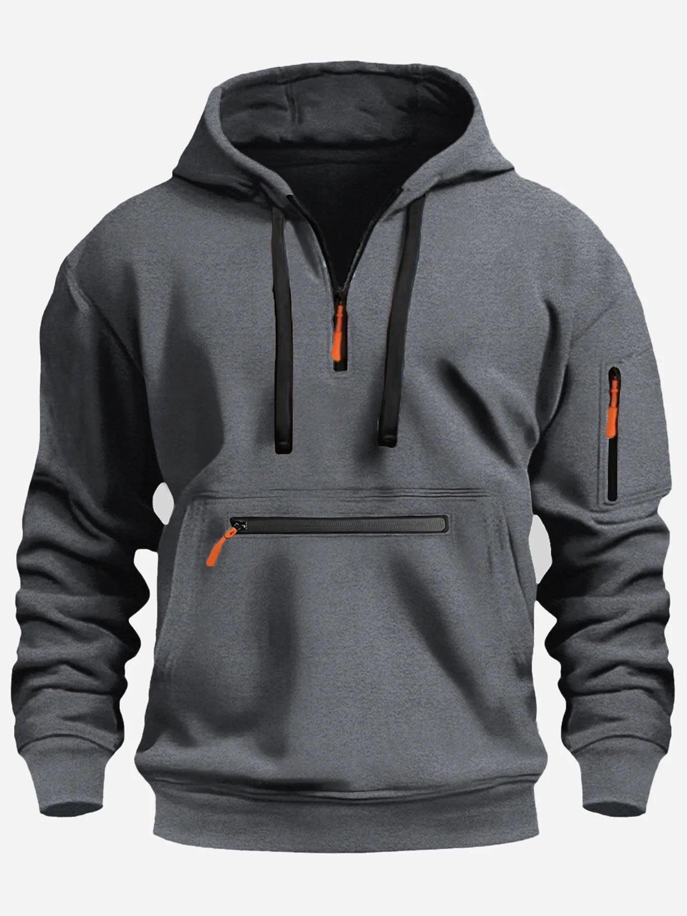 Camisola Masculina de Velo Militar com Zíper - Estilo e Conforto