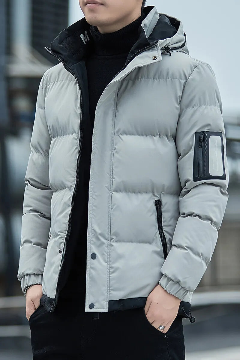 Jaqueta Masculina Outono/Inverno Impermeável e Aconchegante